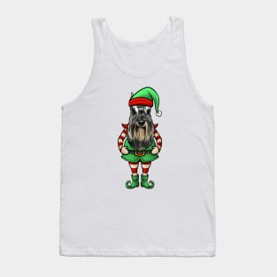 Miniature Schnauzer Christmas Elf Tank Top